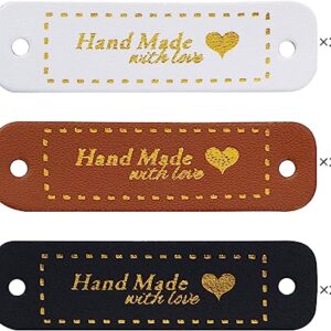 Nydotd 72 Pieces Handmade PU Leather Tags